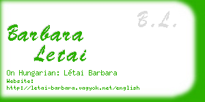 barbara letai business card