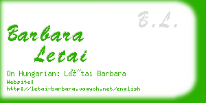 barbara letai business card
